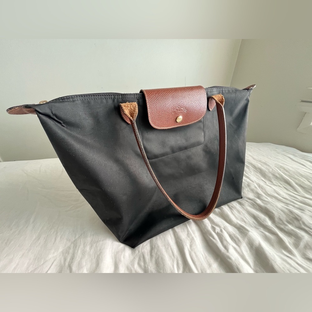 Black Longchamp Le Pliage Tote - Large (Pre-owned)